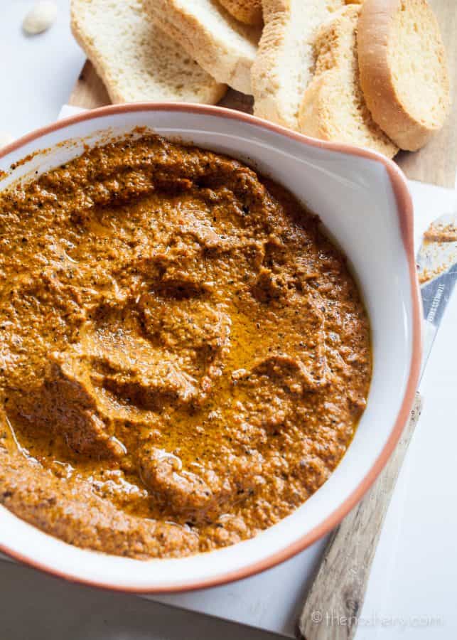 Romesco Sauce - Roasted Red Pepper, Almond, and Paprika Sauce | The Noshery