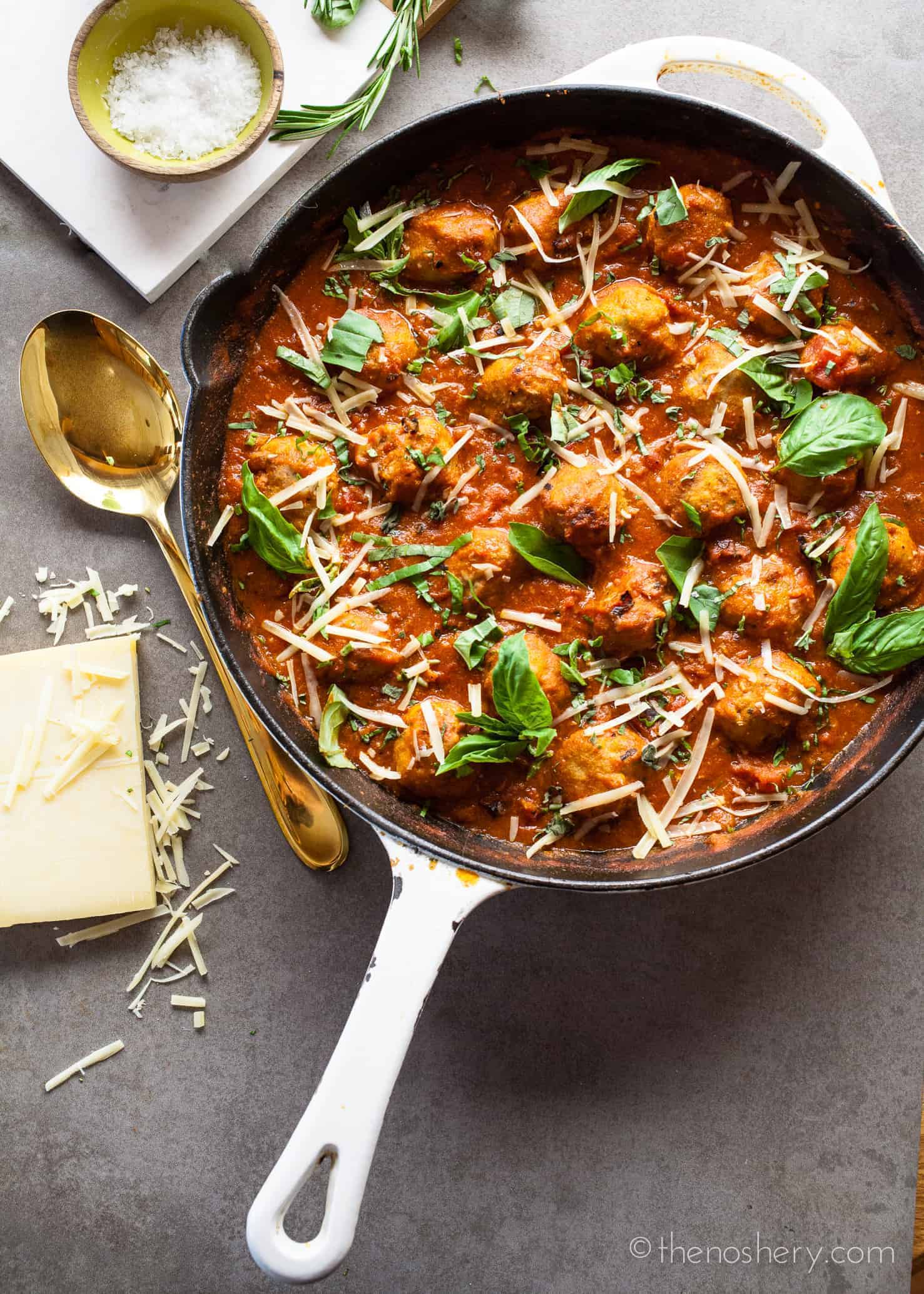Italian Turkey Meatballs | The Noshery