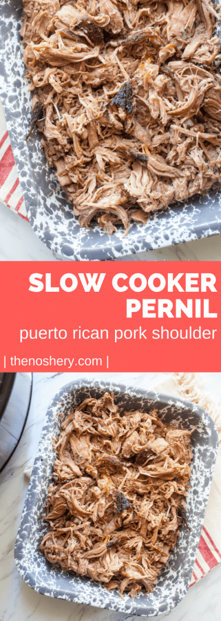 Slow Cooker Pernil (Puerto Rican Pork Shoulder) | The Noshery