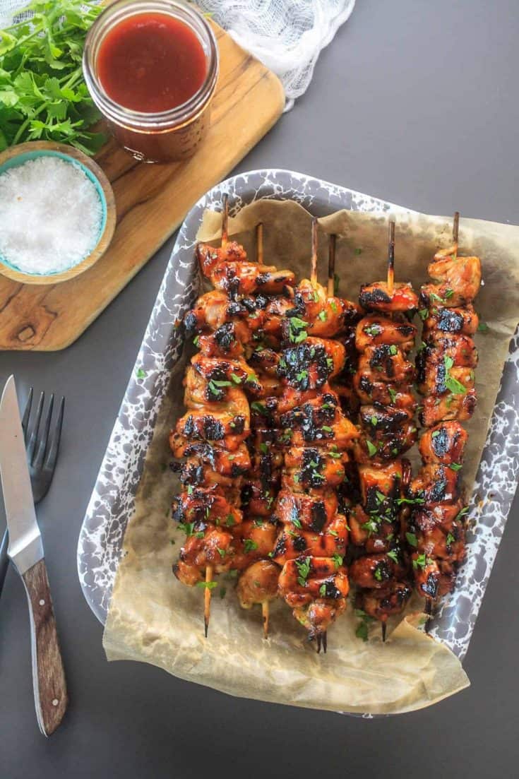 Pinchos de Pollo (Puerto Rican Chicken Skewers)