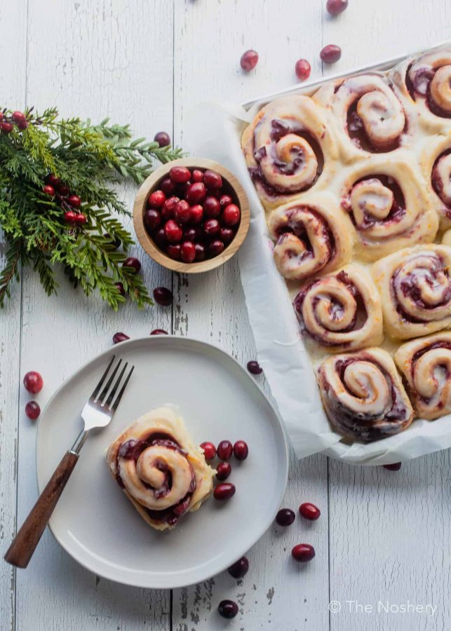 Cranberry Sweet Bread Rolls with Orange Icing | The Noshery