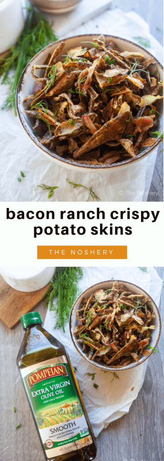 Bacon Ranch Crispy Potato Skins | The Noshery 