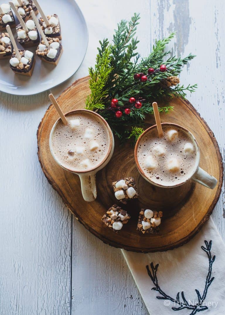 Peanut Butter Hot Chocolate Sticks - The Noshery