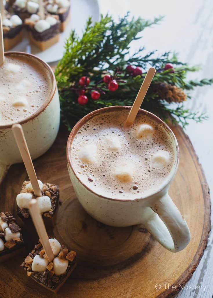 Peanut Butter Hot Chocolate Sticks - The Noshery