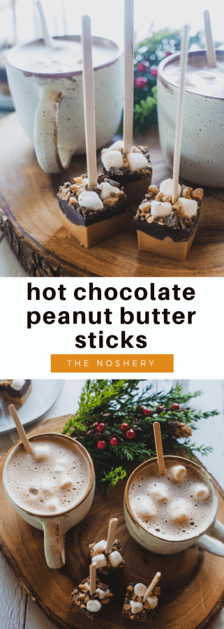 Peanut Butter Hot Chocolate Sticks | The Noshery