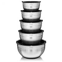 Premium Mixing Bowls with Lids - by Simply Gourmet. Stainless Steel Mixing Bowl Set 