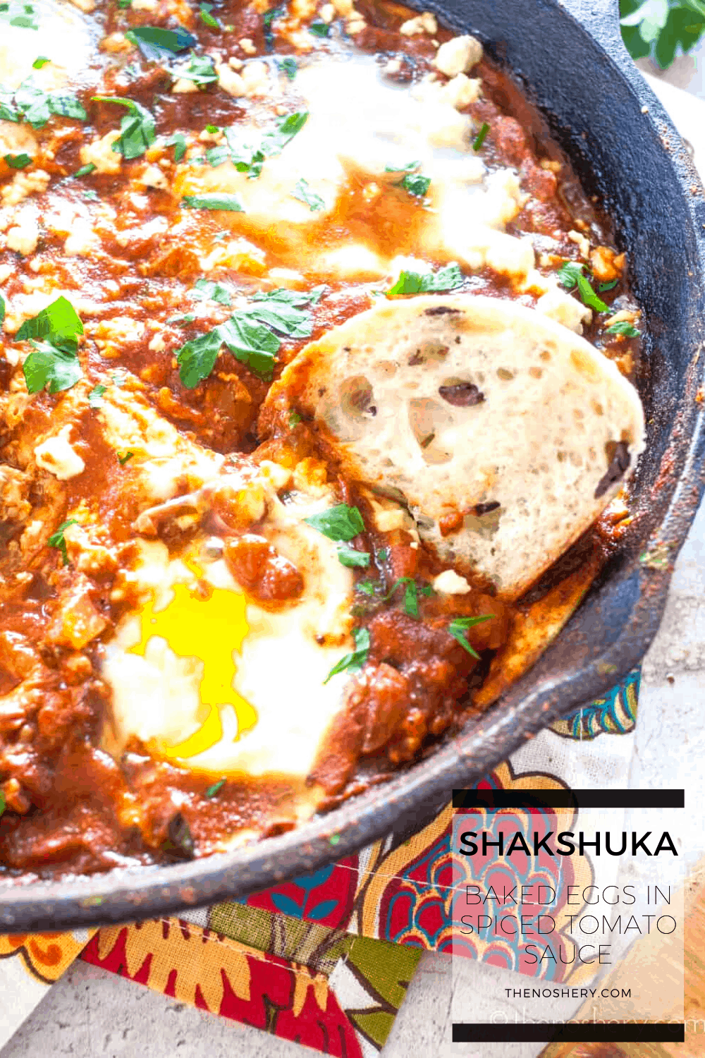 Shakshuka | Baked Eggs in Spiced Tomato Sauce - The Noshery