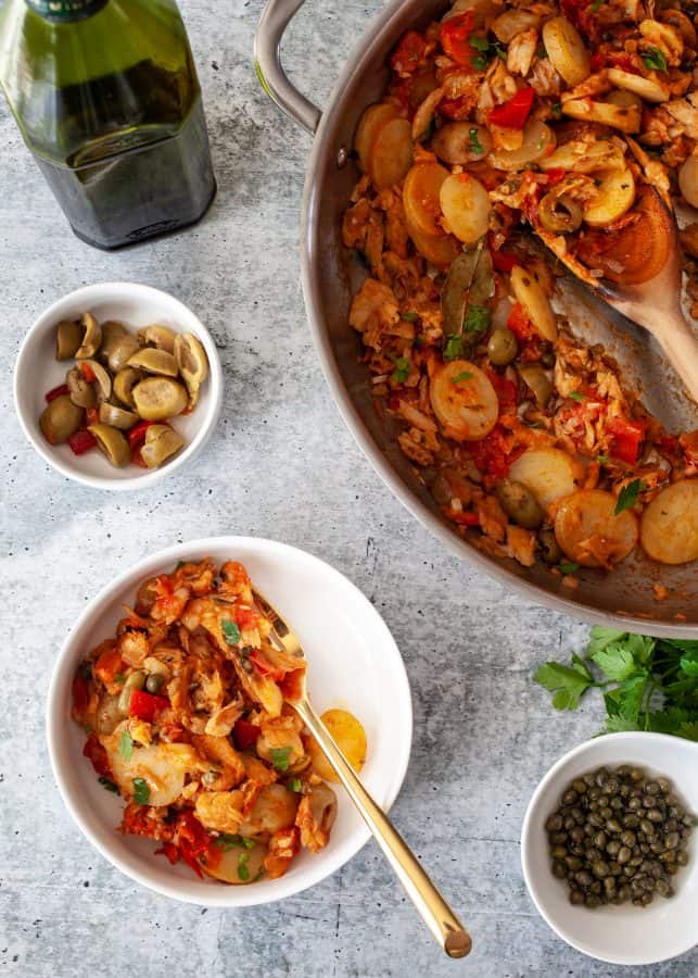 Bacalao a la Vizcaina (Basque Style Stewed Salted Cod) | The Noshery