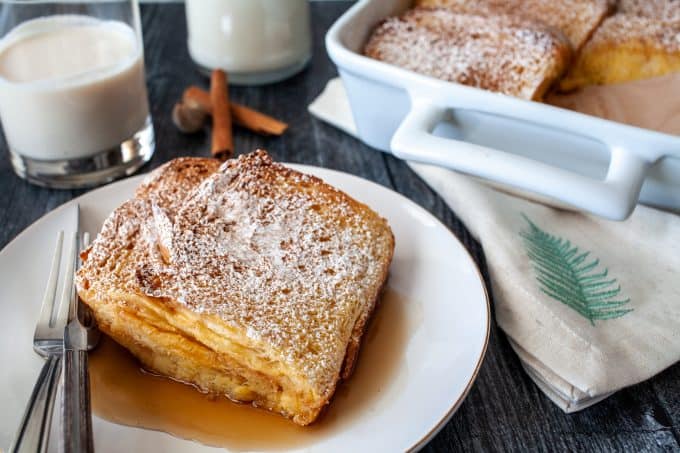 Baked Rum Coconut French Toast (Coquito Baked French Toast) | The Noshery