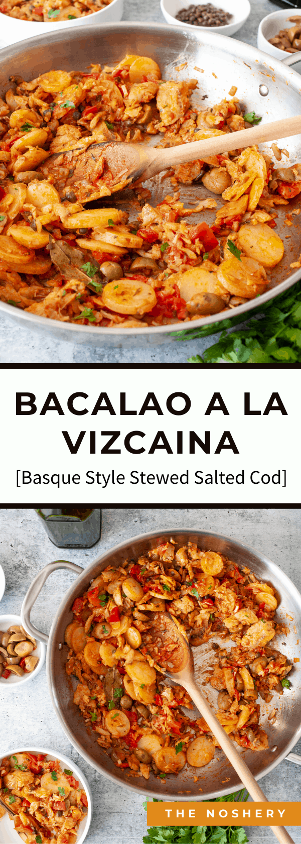 Bacalao a la Vizcaina (Basque Style Stewed Salted Cod) - The Noshery