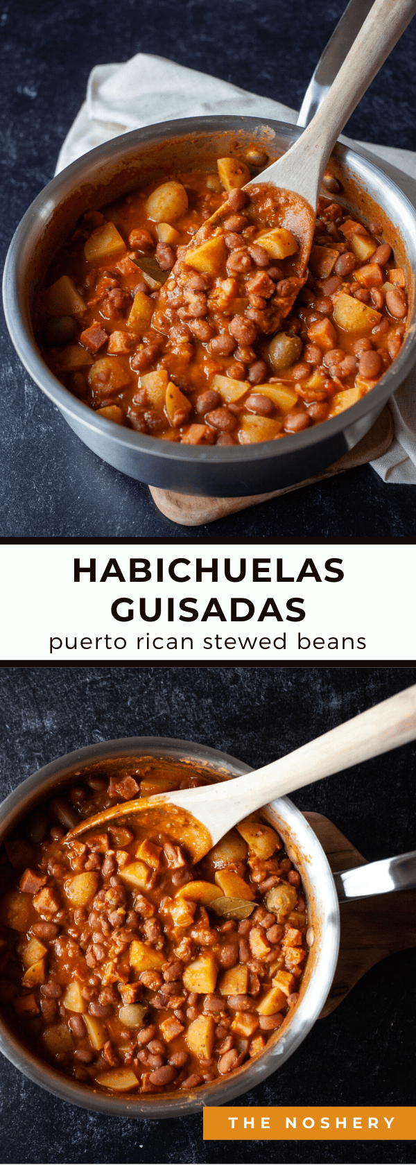 Habichuelas Guisadas | Puerto Rican Beans - The Noshery