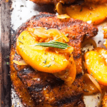 BBQ Rubbed Pork Chops and Peaches | The Noshery