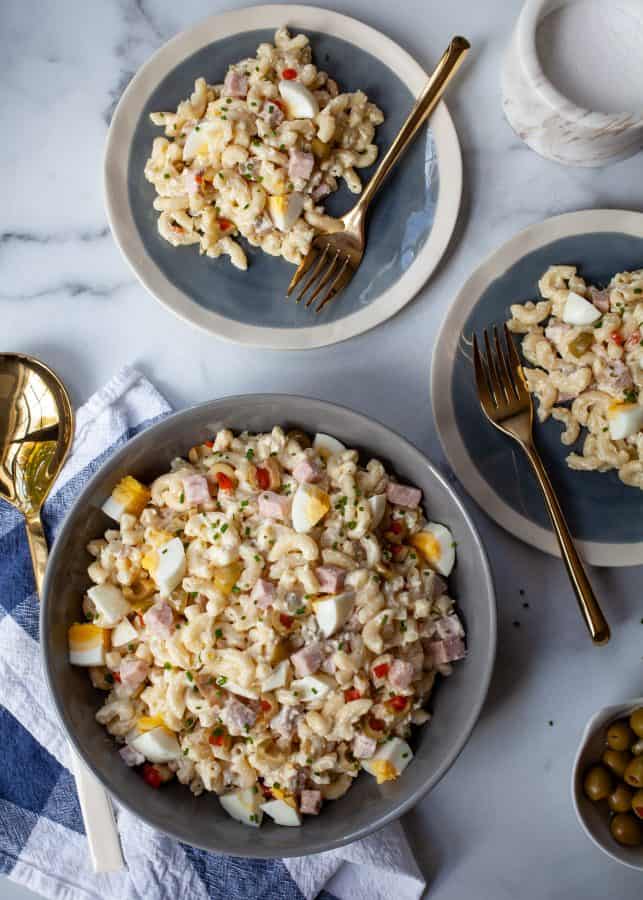 Puerto Rican Style Creamy Pasta Salad - Simply Today Life