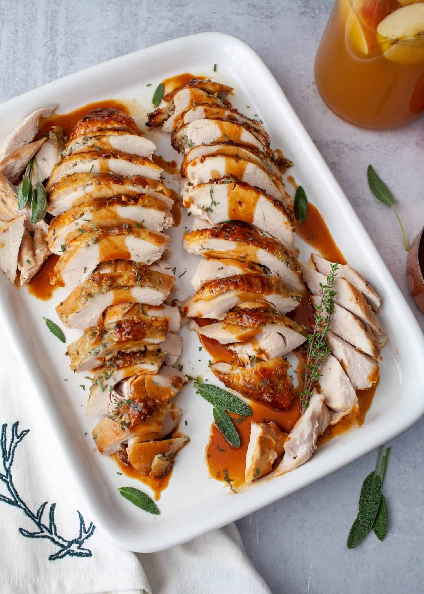 Roast Turkey Breast With Spiced Apple Cider Glaze The Noshery