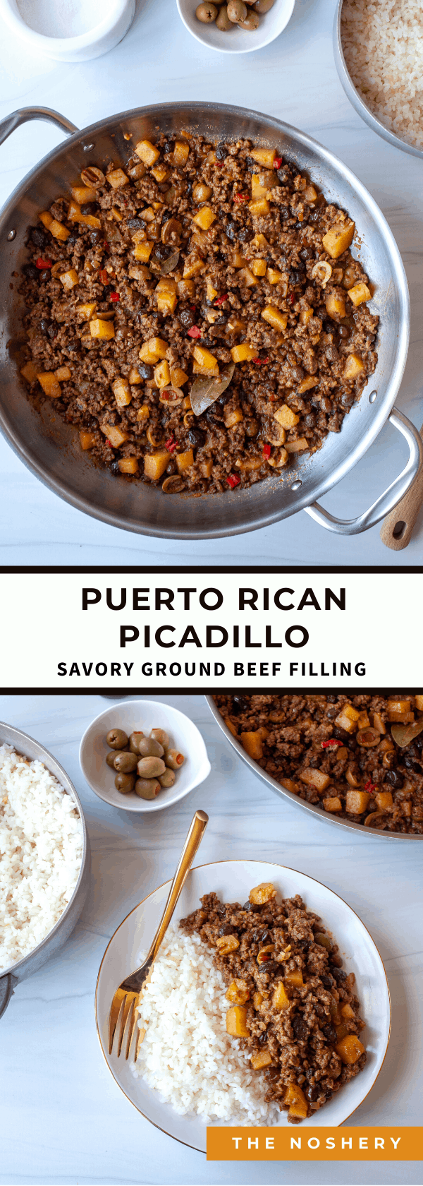 Puerto Rican Picadillo, savory ground beef filling - The Noshery