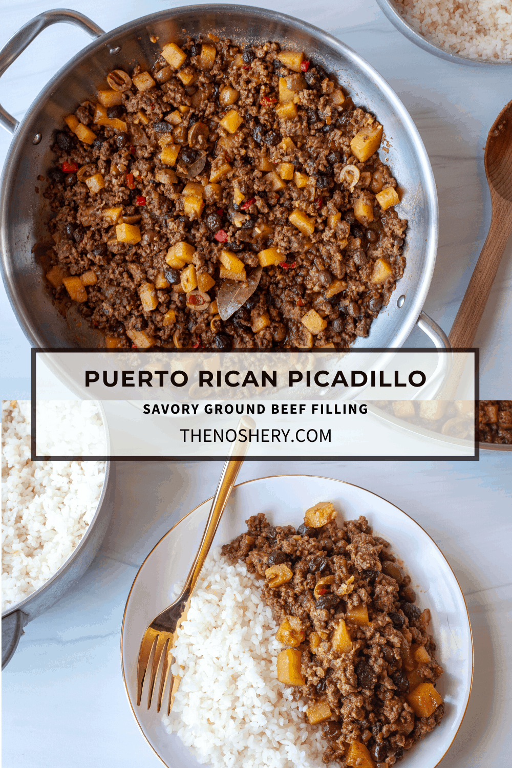 Puerto Rican Picadillo, savory ground beef filling - The Noshery