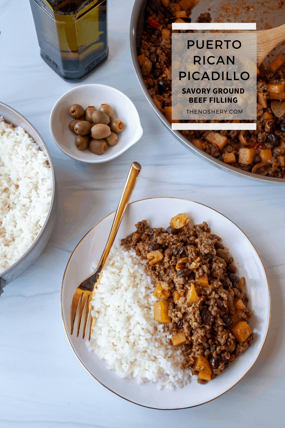Puerto Rican Picadillo, savory ground beef filling - The Noshery