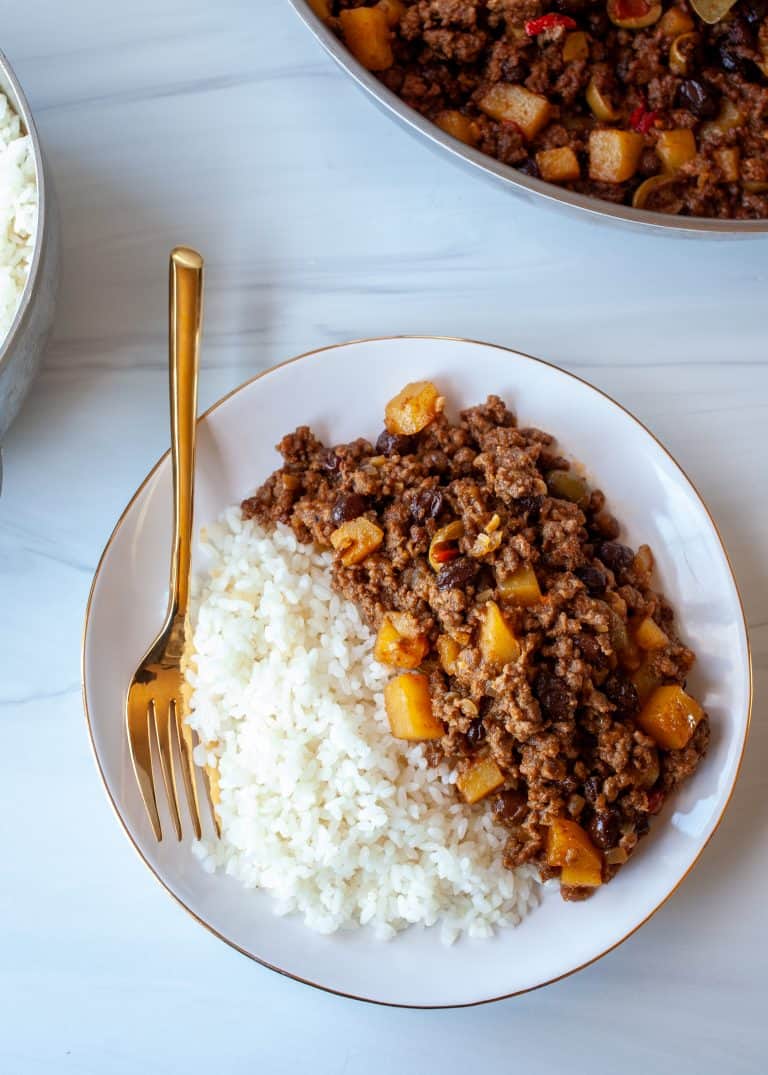 Puerto Rican Picadillo, savory ground beef filling - The Noshery